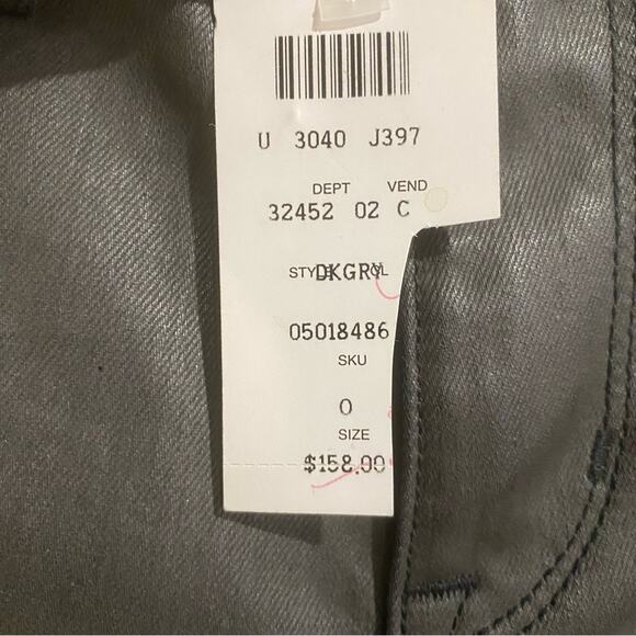 Cache Dark Gray Faux Leather Skinny Pants Sz 0 NWT - Picture 5 of 11